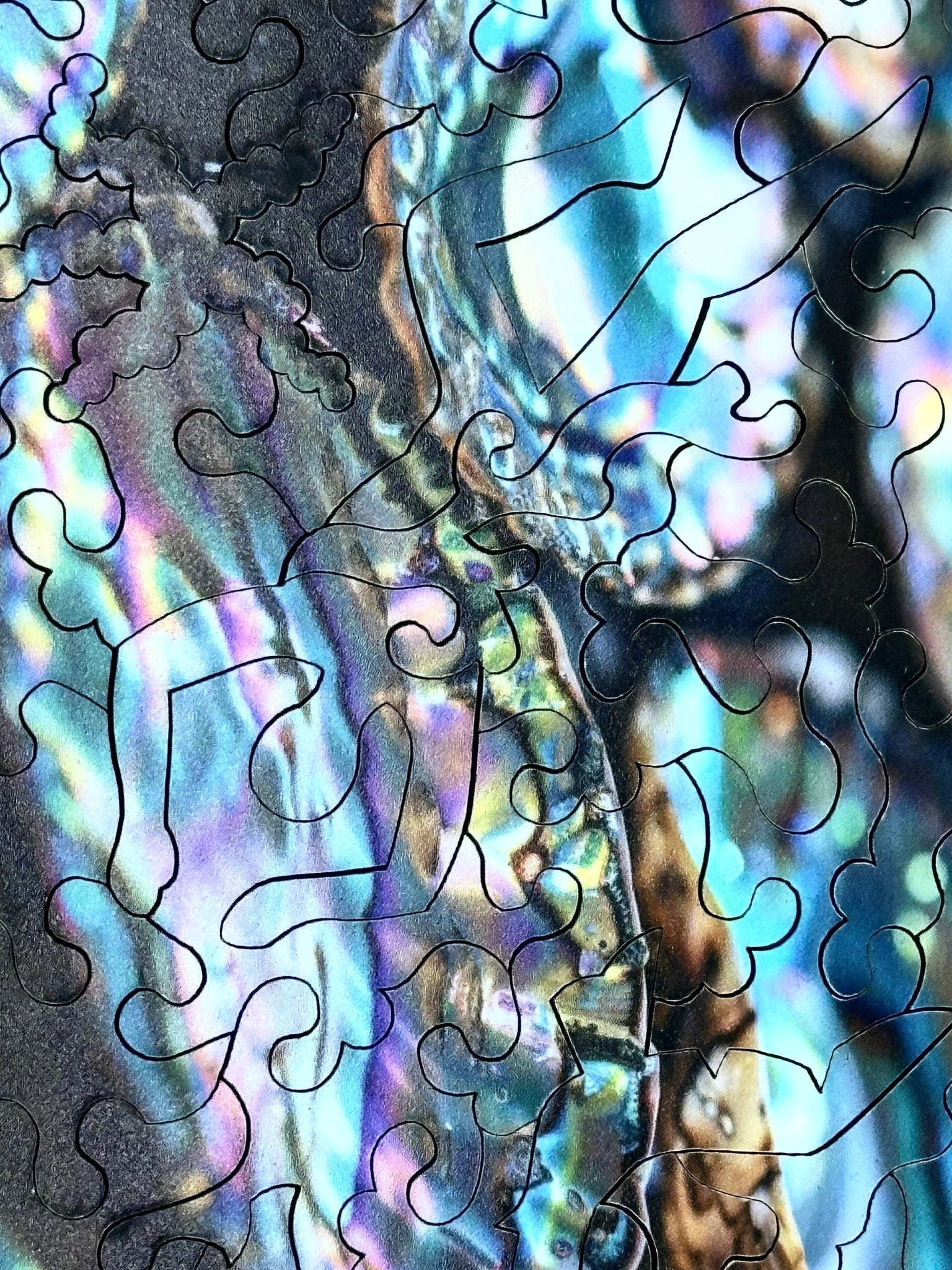 Mini Puzzle | Abalone Shells | 52 Pieces - Nautilus Puzzles - Wooden Jigsaw Puzzles For Adults