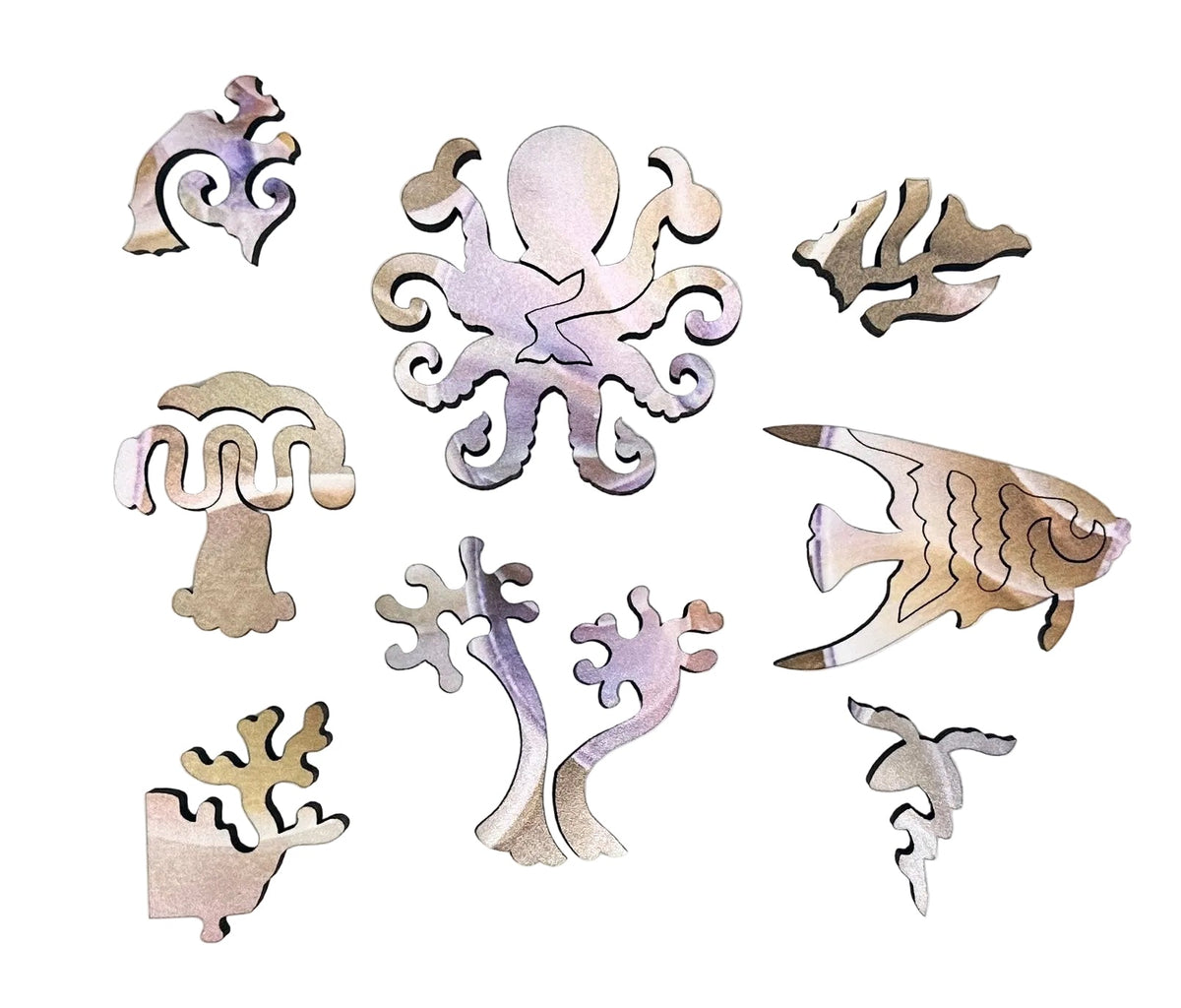Mini Puzzle | Nautilus Shell | 56 Pieces - Nautilus Puzzles - Wooden Jigsaw Puzzles For Adults