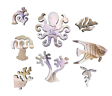 Mini Puzzle | Nautilus Shell | 56 Pieces - Nautilus Puzzles - Wooden Jigsaw Puzzles For Adults