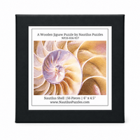 Mini Puzzle | Nautilus Shell | 56 Pieces - Nautilus Puzzles - Wooden Jigsaw Puzzles For Adults