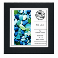 Mini Puzzle | Sea Glass | 50 Pieces - Nautilus Puzzles - Wooden Jigsaw Puzzles For Adults