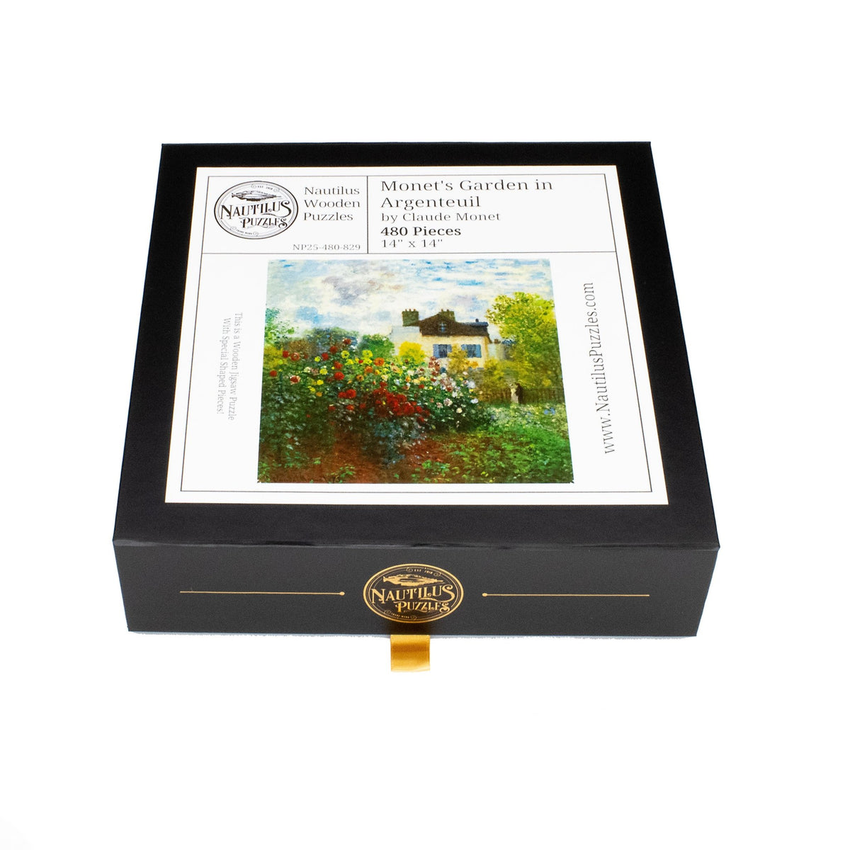 Monet's Garden in Argenteuil by Claude Monet | 480 Pieces | Wooden Jigsaw Puzzle - Nautilus Puzzles - Wooden Jigsaw Puzzles For Adults