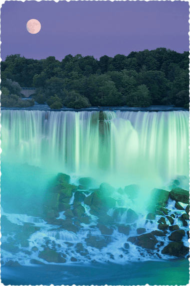 Moon Over Niagara Falls (400 Piece Wooden Jigsaw Puzzle) - Nautilus Puzzles - Wooden Jigsaw Puzzles For Adults