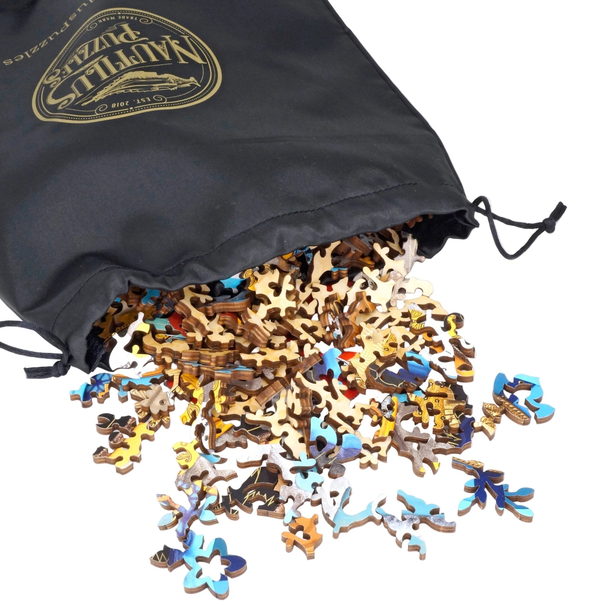 Moonside Moth (471 Piece Shaped Wooden Jigsaw Puzzle) - Nautilus Puzzles - Wooden Jigsaw Puzzles For Adults