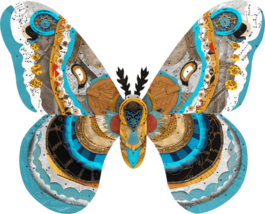 Moonside Moth (471 Piece Shaped Wooden Jigsaw Puzzle) - Nautilus Puzzles - Wooden Jigsaw Puzzles For Adults