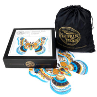 Moonside Moth (471 Piece Shaped Wooden Jigsaw Puzzle) - Nautilus Puzzles - Wooden Jigsaw Puzzles For Adults