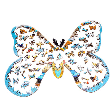 Moonside Moth (471 Piece Shaped Wooden Jigsaw Puzzle) - Nautilus Puzzles - Wooden Jigsaw Puzzles For Adults