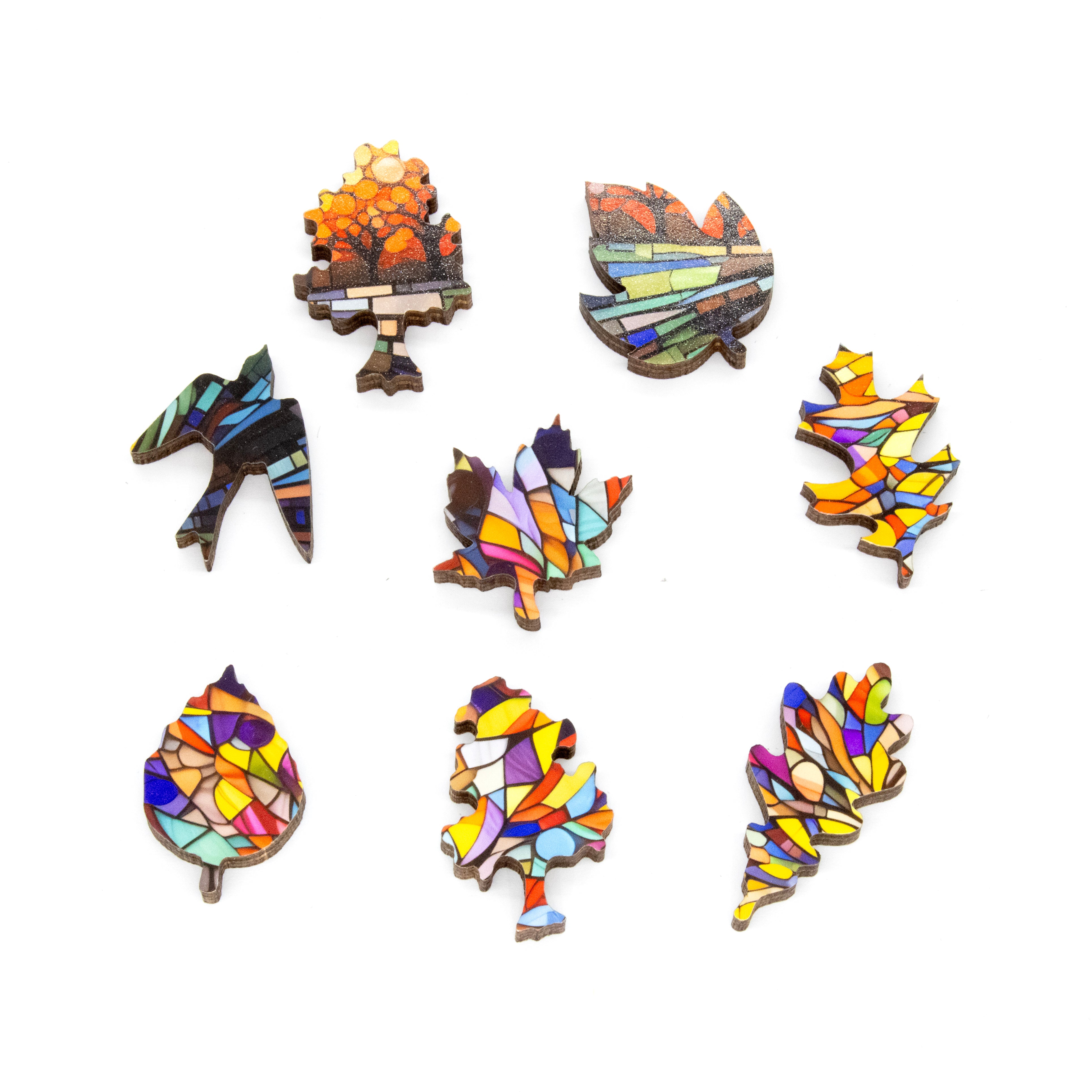 Mosaic Tree (50 Piece Mini Wooden Jigsaw Puzzle) | Nautilus Puzzles