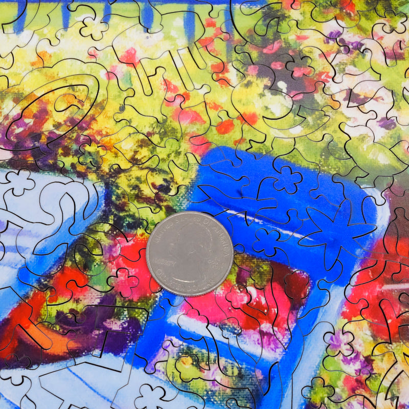 Mosaic wood jigsaw puzzle