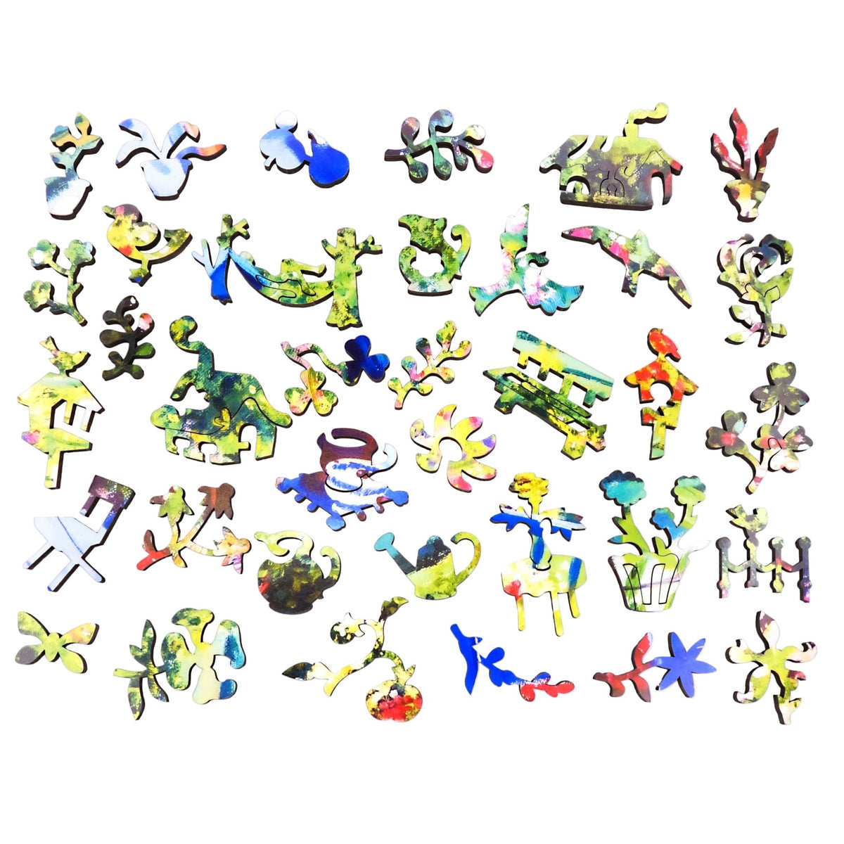 Nature's Palette - 483 Piece Wooden Jigsaw Puzzle - Nautilus Puzzles - Wooden Jigsaw Puzzles For Adults