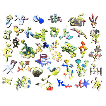 Nature's Palette - 483 Piece Wooden Jigsaw Puzzle - Nautilus Puzzles - Wooden Jigsaw Puzzles For Adults