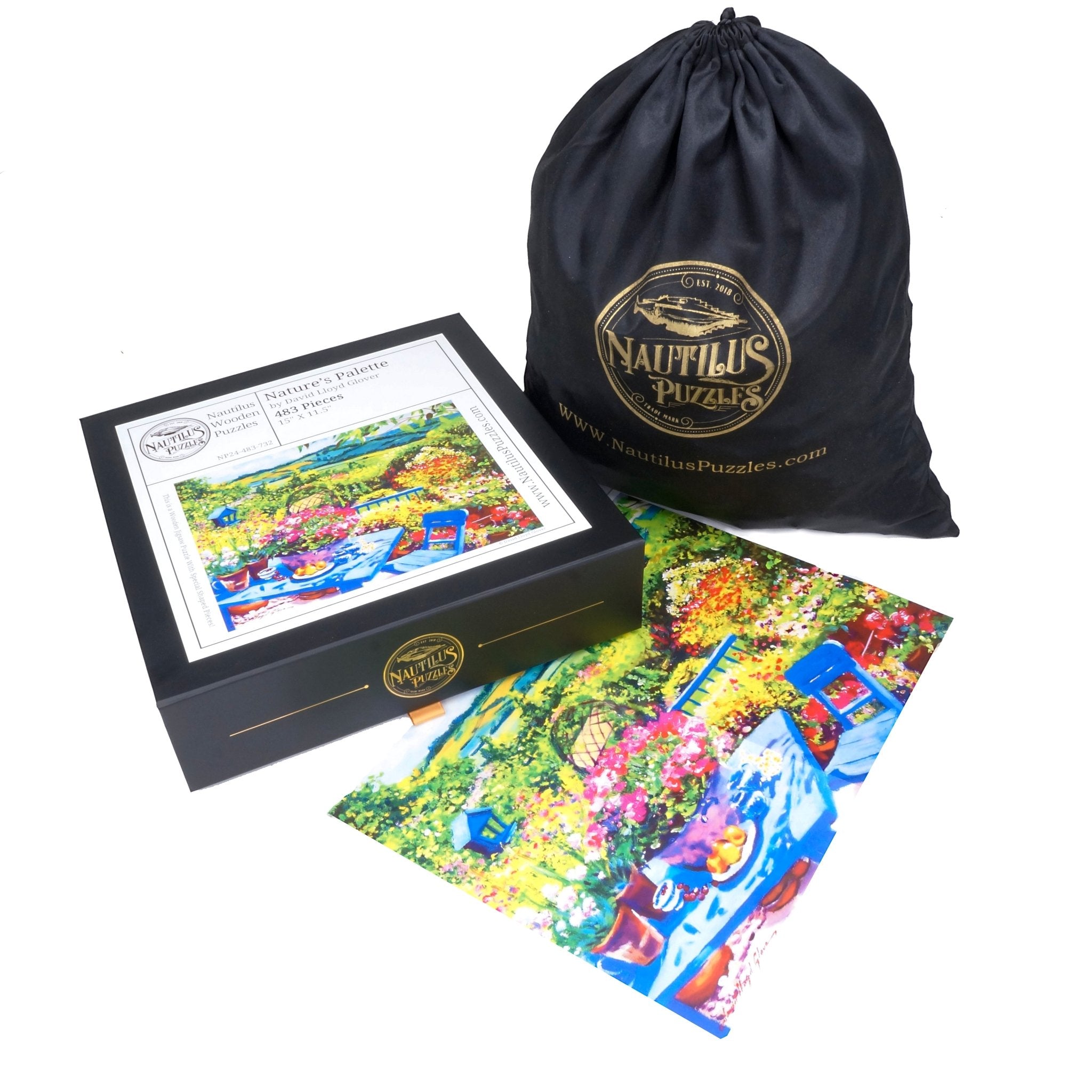 Nature's Palette - 483 Piece Wooden Jigsaw Puzzle - Nautilus Puzzles - Wooden Jigsaw Puzzles For Adults