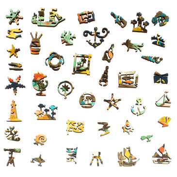 Nautical Antiques (441 Piece Wooden Jigsaw Puzzle) - Nautilus Puzzles - Wooden Jigsaw Puzzles For Adults