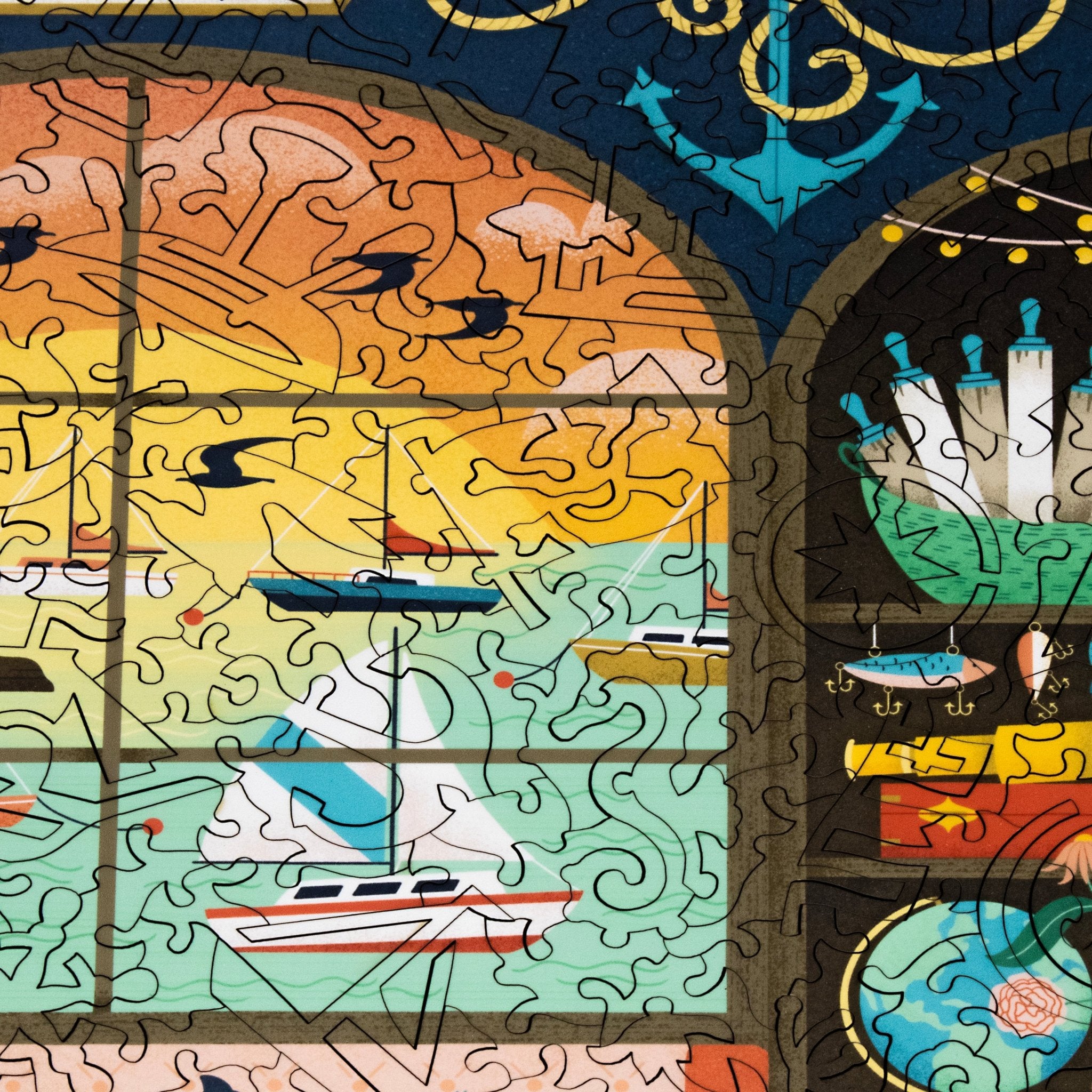 Nautical Antiques (441 Piece Wooden Jigsaw Puzzle) - Nautilus Puzzles - Wooden Jigsaw Puzzles For Adults
