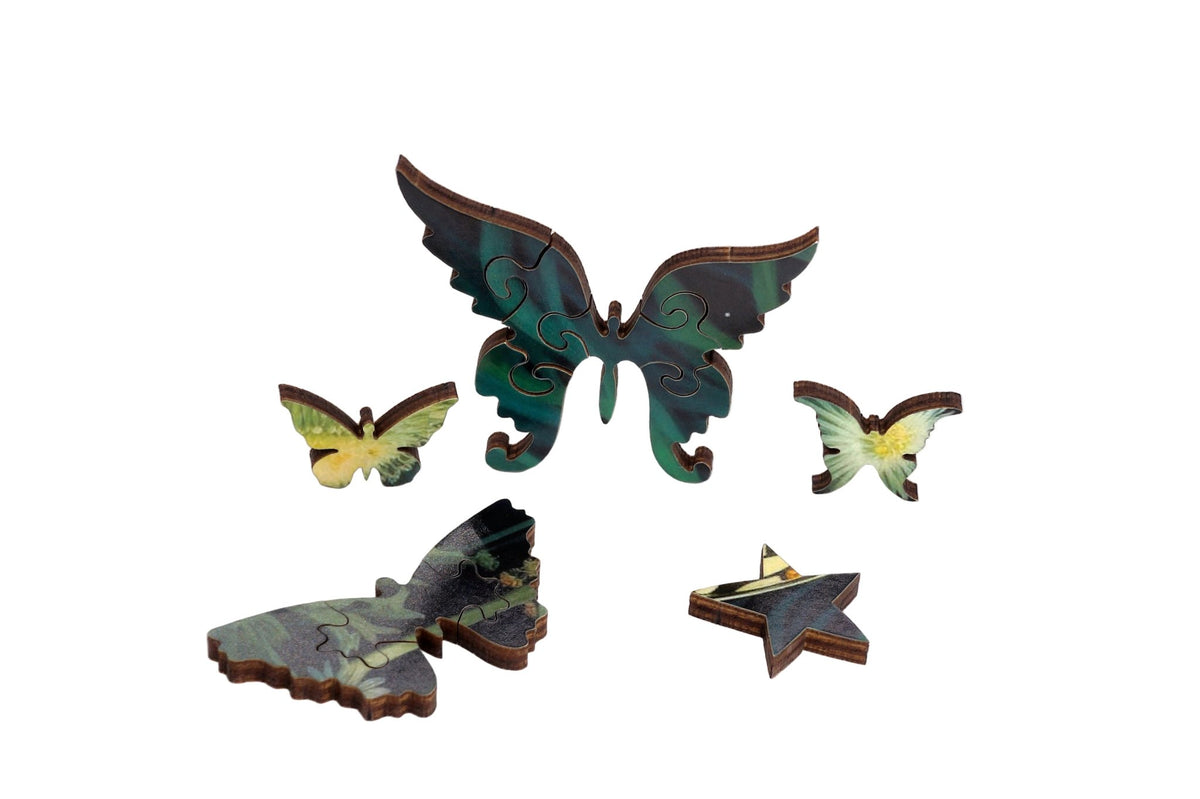 Night Time Wings (250 Piece Wooden Jigsaw Puzzle) - Nautilus Puzzles - Wooden Jigsaw Puzzles For Adults