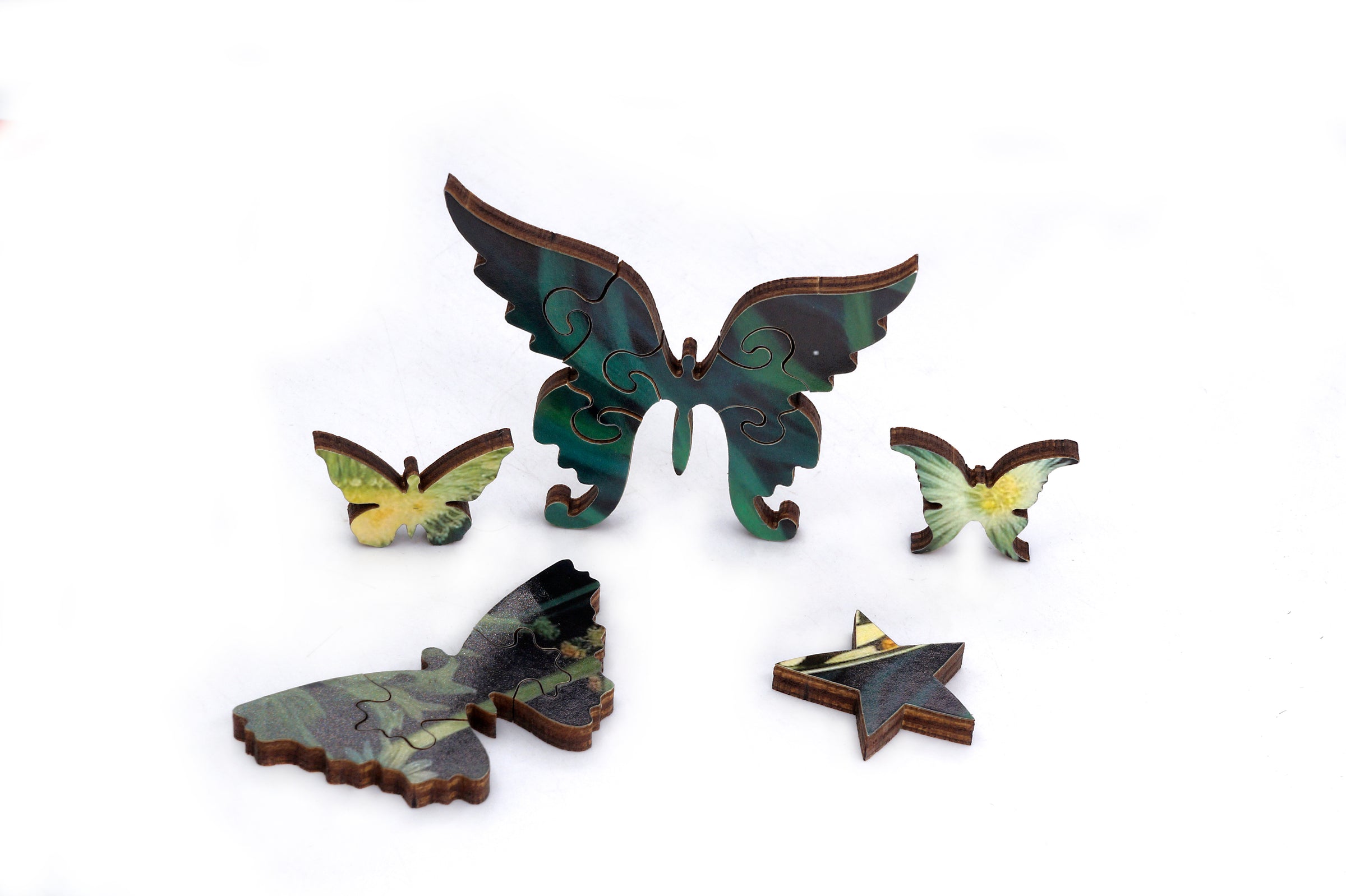 Mosaic wood jigsaw puzzles