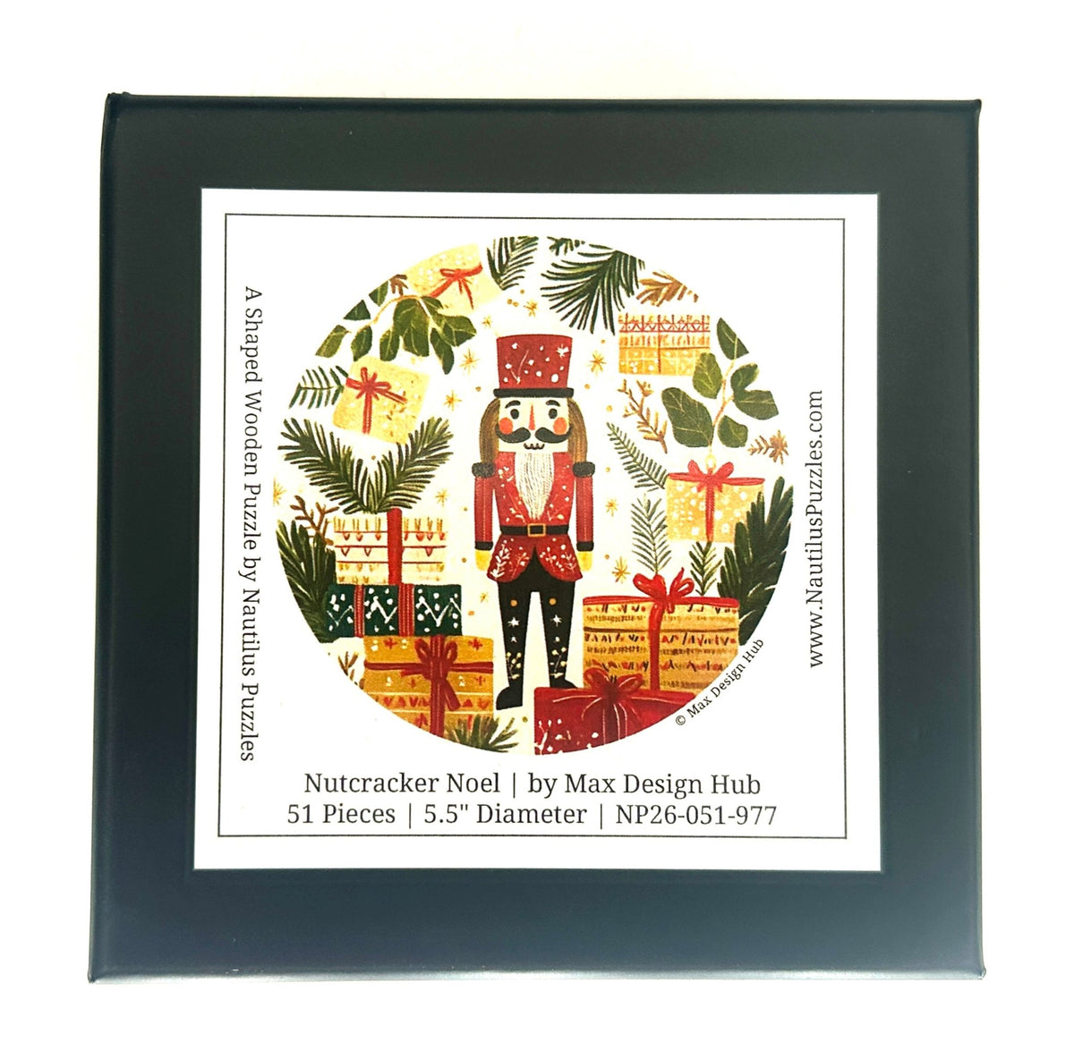 Nutcracker Noel (51 Piece Mini Christmas Wooden Jigsaw Puzzle) - Nautilus Puzzles - Wooden Jigsaw Puzzles For Adults