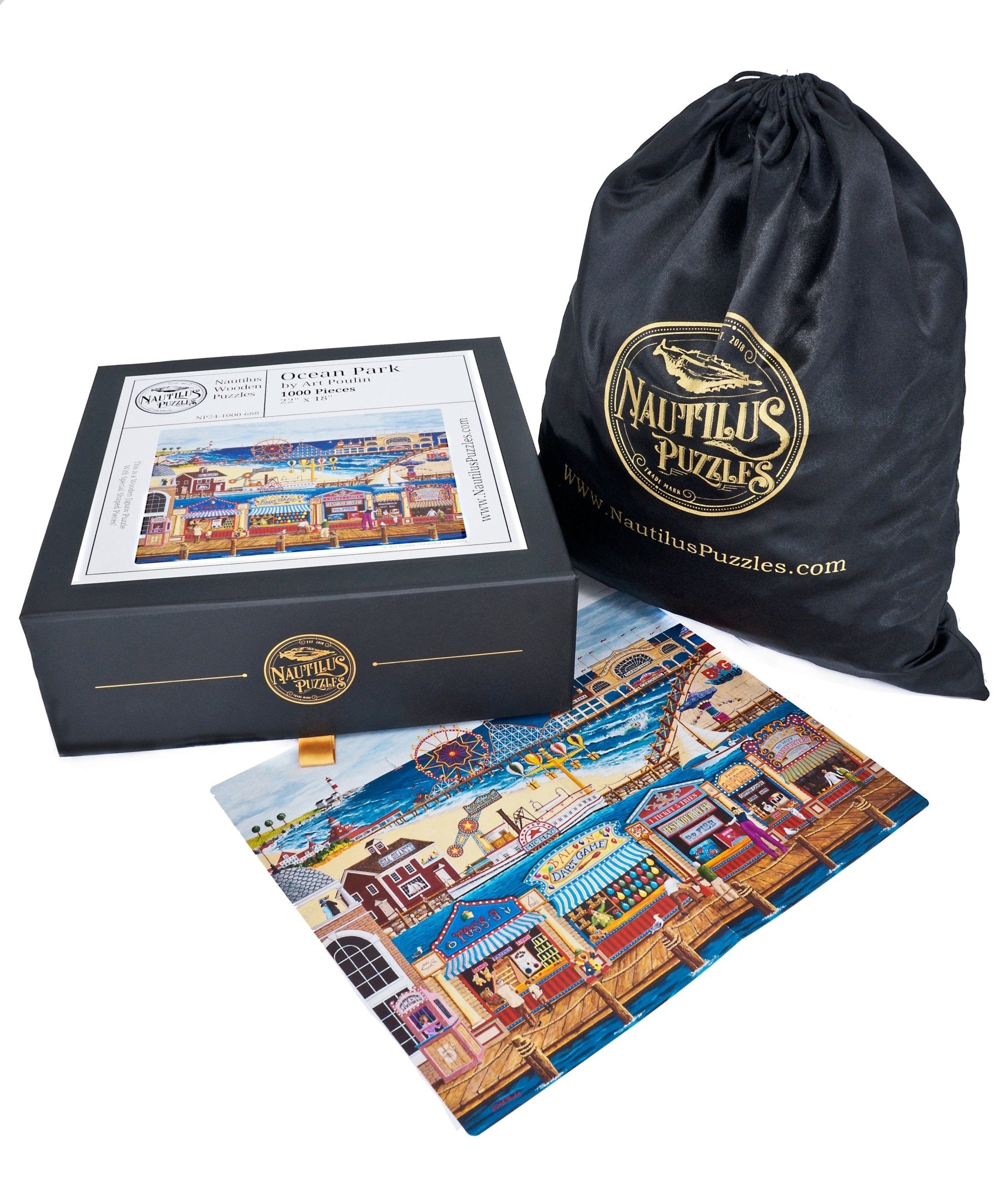 Ocean Park | 1000 Piece Puzzles - Nautilus Puzzles - Wooden Jigsaw Puzzles For Adults