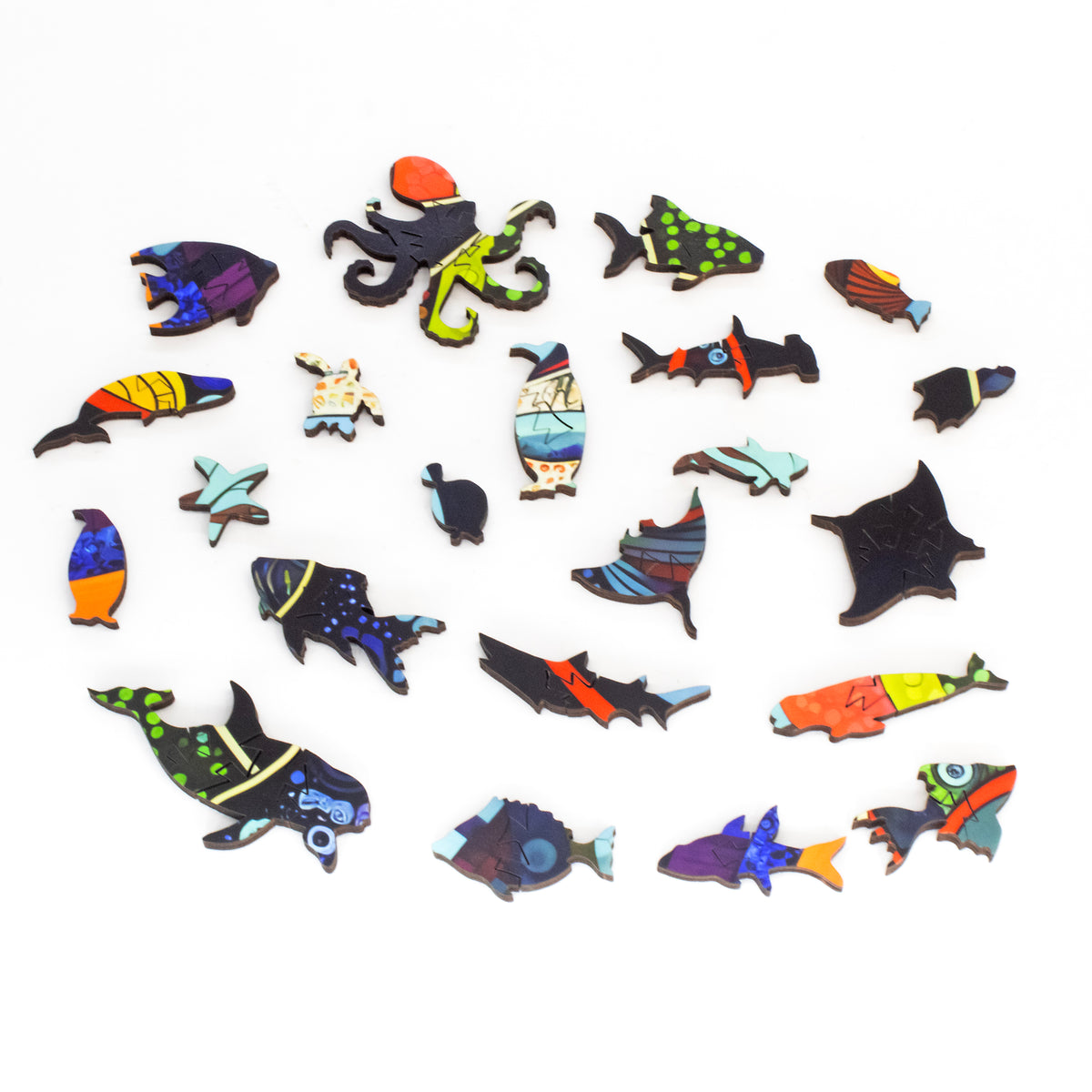 The Painted Orca (474 Piece Wooden Jigsaw Puzzle) - Nautilus Puzzles - Wooden Jigsaw Puzzles For Adults