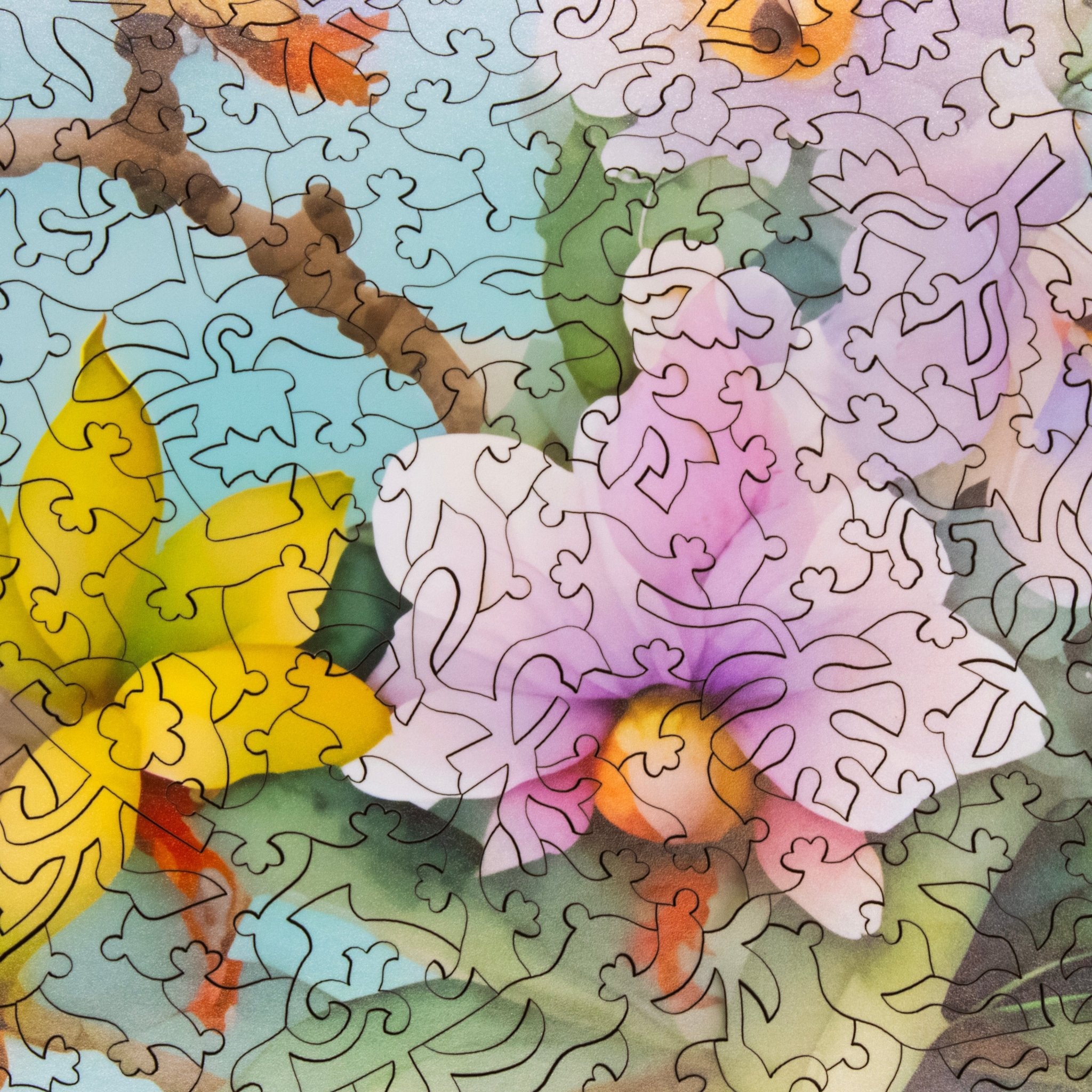 Orchids in a Ming Jar Wooden Puzzle (510 Pieces) - Nautilus Puzzles - Wooden Jigsaw Puzzles For Adults