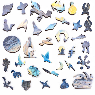 science fiction wooden puzzle
