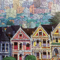Painted Ladies (500 Piece Wooden Jigsaw Puzzle) - Nautilus Puzzles - Wooden Jigsaw Puzzles For Adults