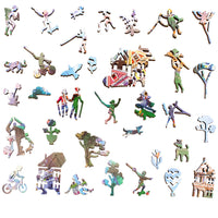 Painted Ladies (500 Piece Wooden Jigsaw Puzzle)