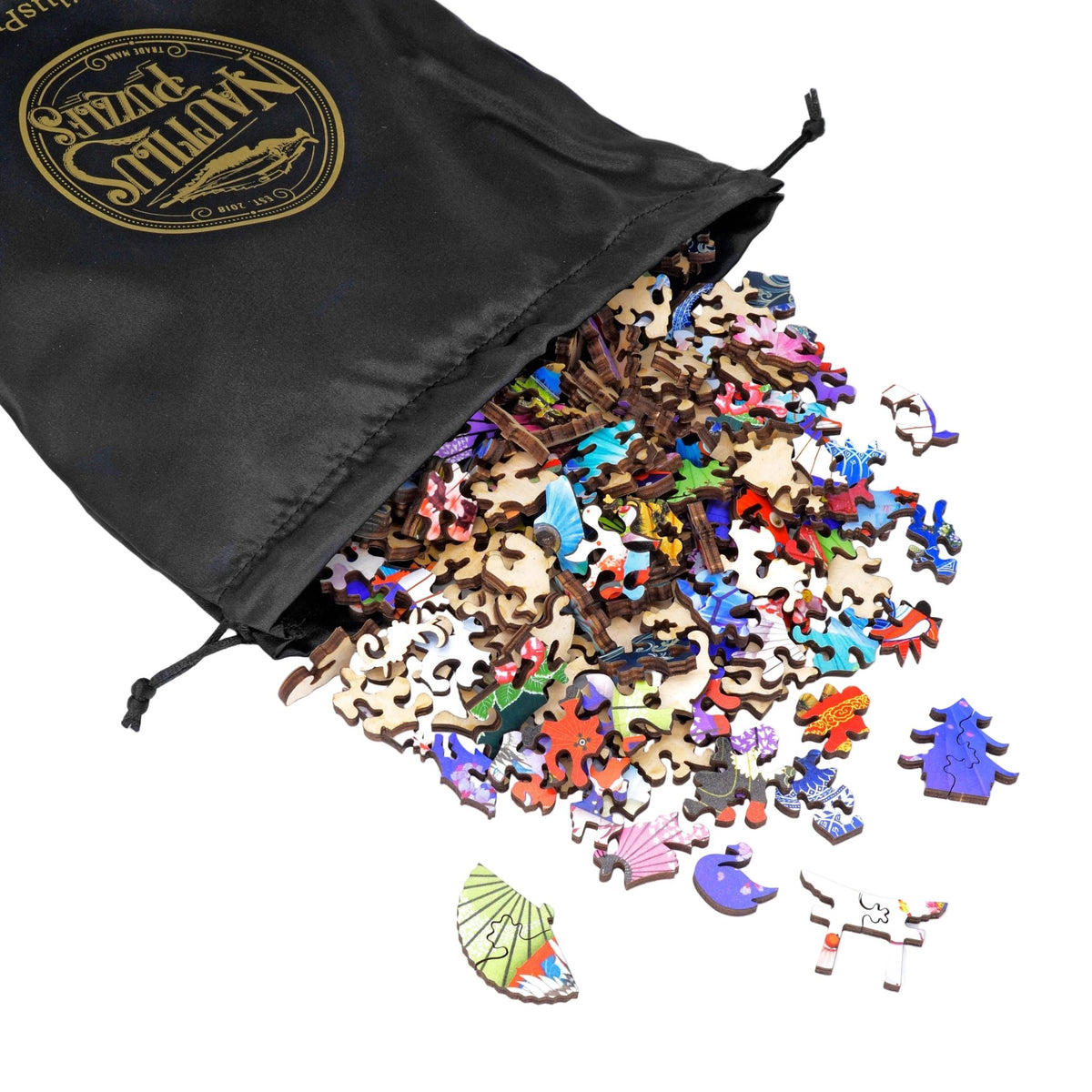 Paper Umbrellas (501 Piece Wooden Jigsaw Puzzle) - Nautilus Puzzles - Wooden Jigsaw Puzzles For Adults