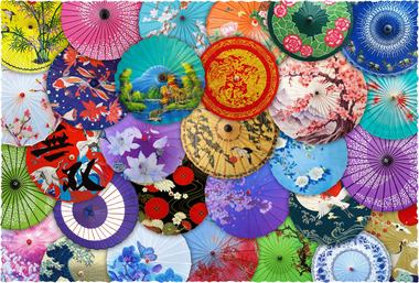 Paper Umbrellas (501 Piece Wooden Jigsaw Puzzle) - Nautilus Puzzles - Wooden Jigsaw Puzzles For Adults