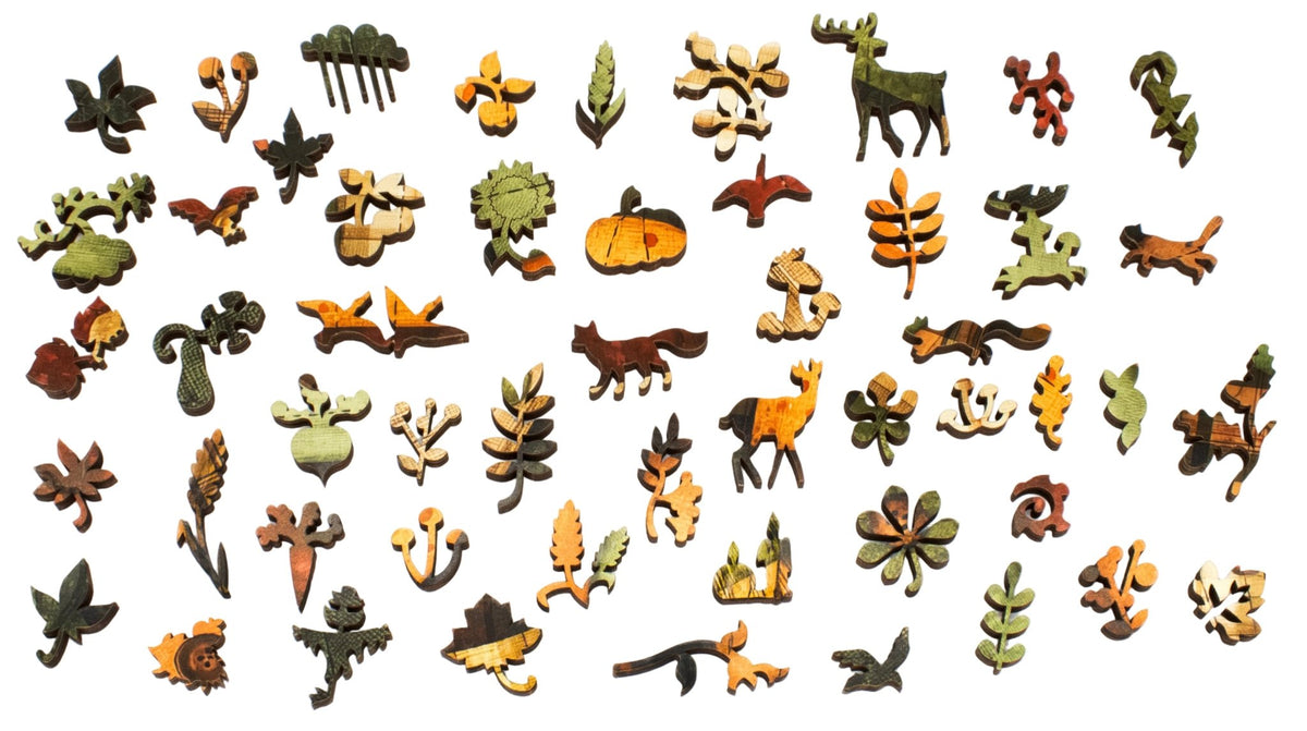 Patchwork Pumpkin (323 Piece Shaped Wooden Jigsaw Puzzle) - Nautilus Puzzles - Wooden Jigsaw Puzzles For Adults