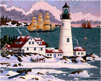 Portland Head Lighthouse (474 Piece Wooden Jigsaw Puzzle) - Nautilus Puzzles - Wooden Jigsaw Puzzles For Adults