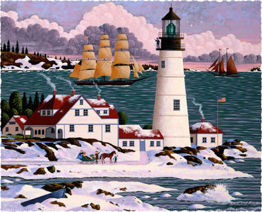 Portland Head Lighthouse (474 Piece Wooden Jigsaw Puzzle) - Nautilus Puzzles - Wooden Jigsaw Puzzles For Adults