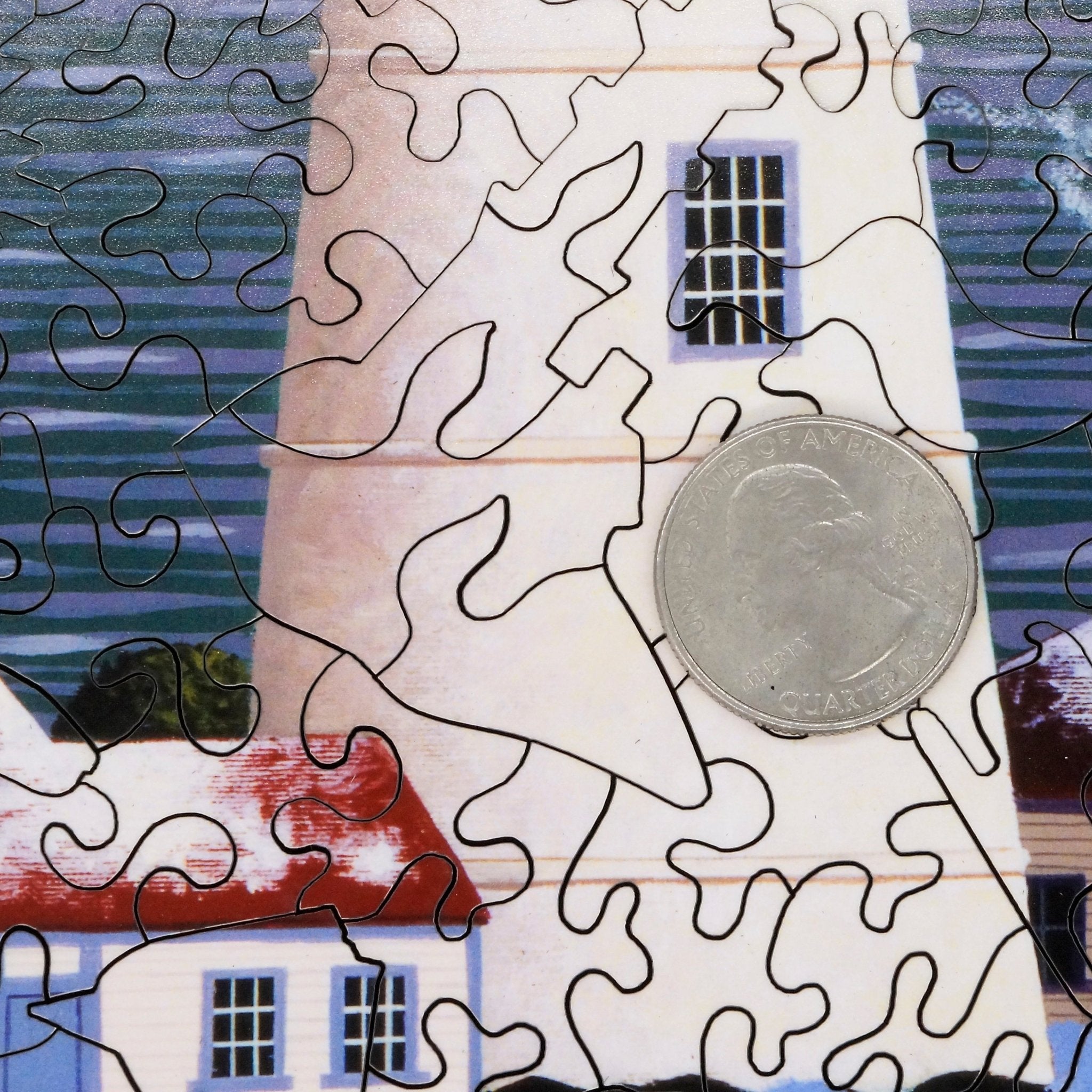 Portland Head Lighthouse (474 Piece Wooden Jigsaw Puzzle) - Nautilus Puzzles - Wooden Jigsaw Puzzles For Adults