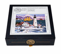 Portland Head Lighthouse (474 Piece Wooden Jigsaw Puzzle) - Nautilus Puzzles - Wooden Jigsaw Puzzles For Adults