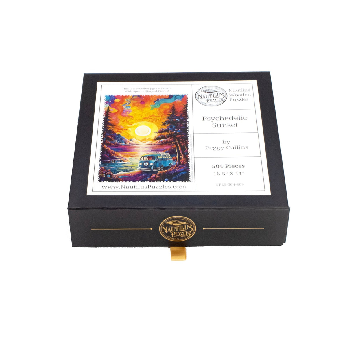 Psychedelic Sunset (504 Piece Wooden Jigsaw Puzzle) - Nautilus Puzzles - Wooden Jigsaw Puzzles For Adults