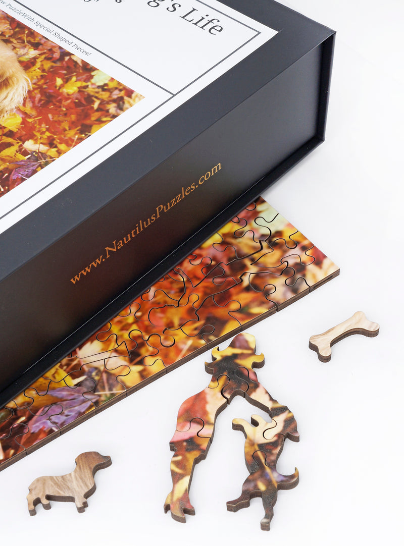 Custom Puzzle - It's a Dog's Life - Nautilus Puzzles - Wooden Jigsaw Puzzles For Adults