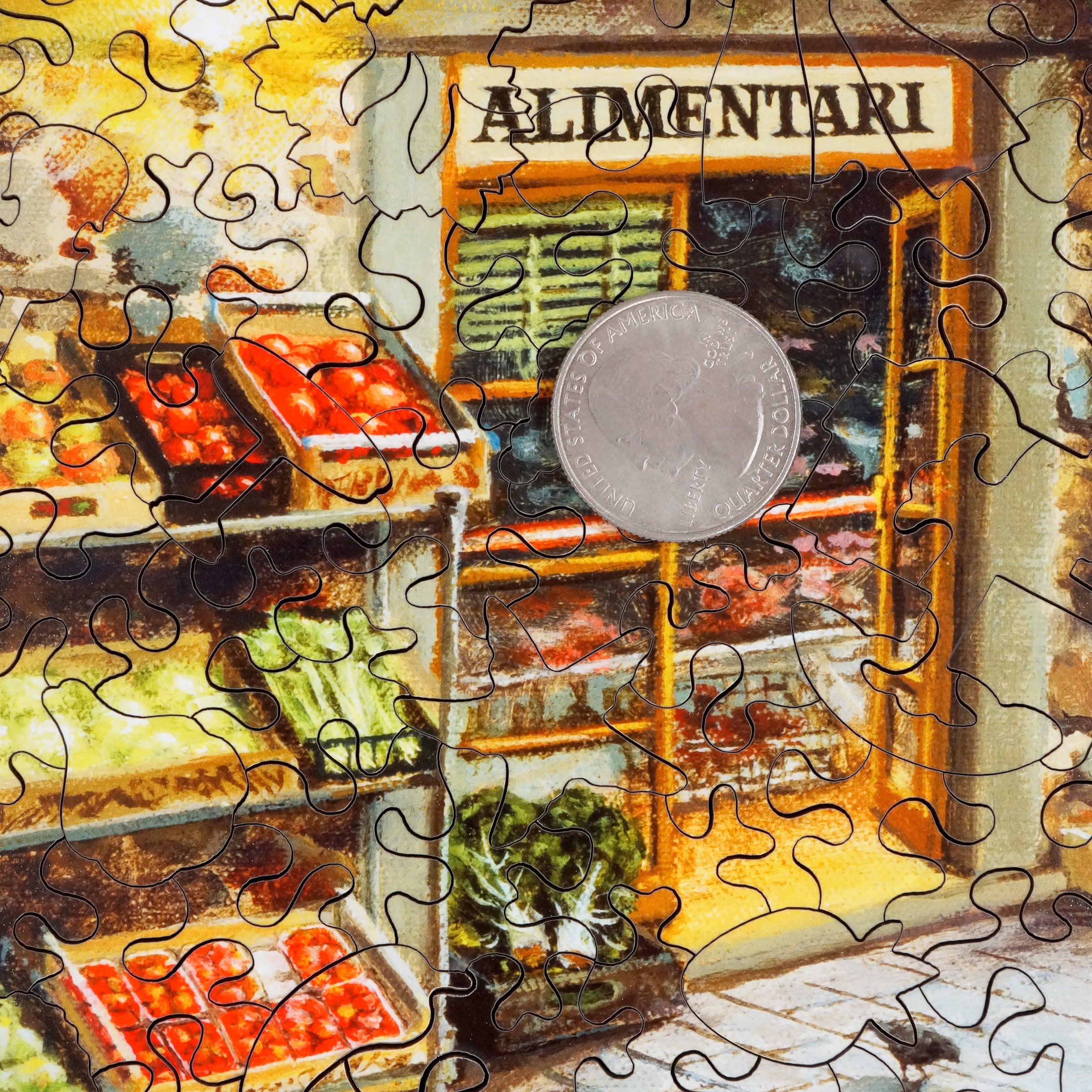 Mosaic wooden jigsaw puzzle