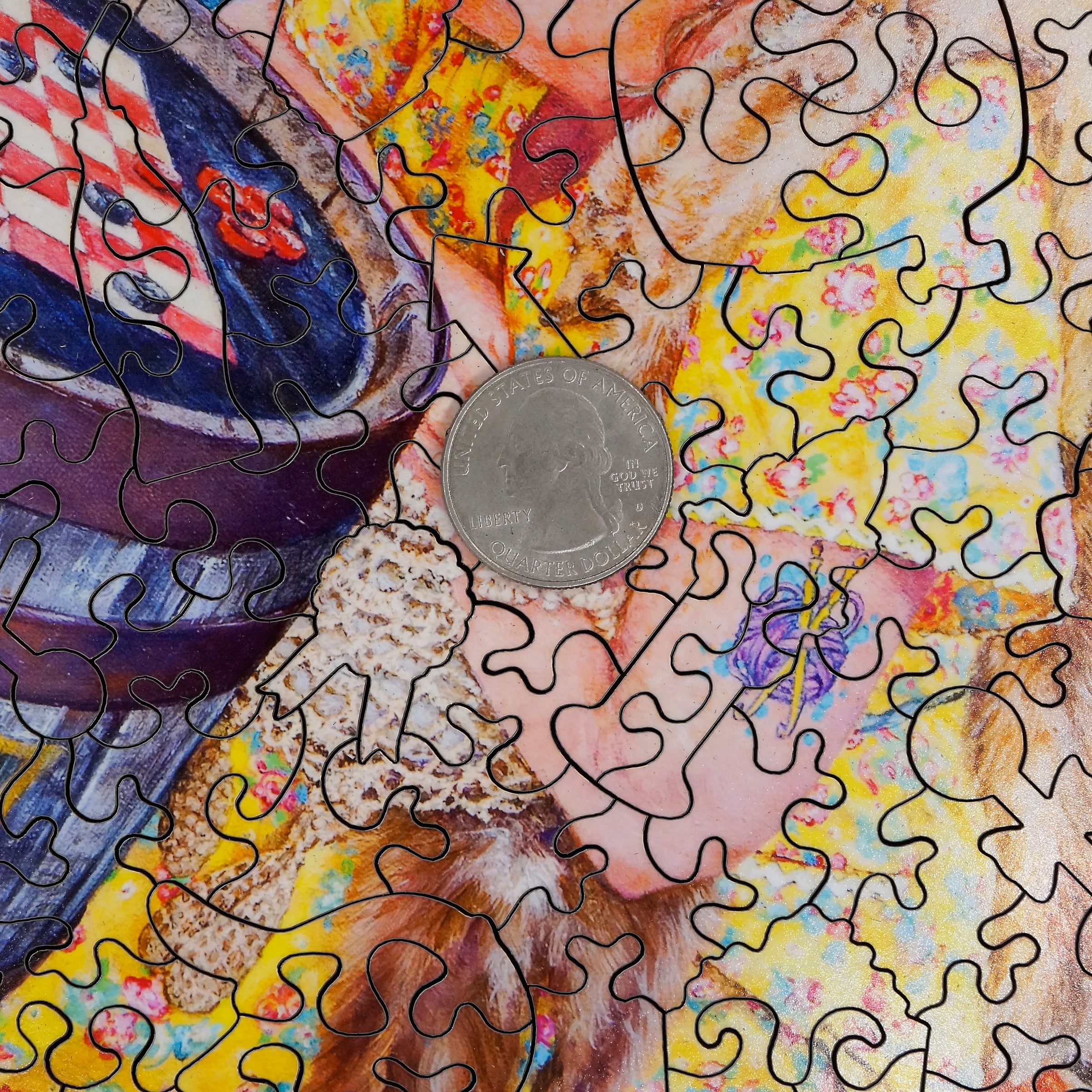 Mosaic wooden puzzles