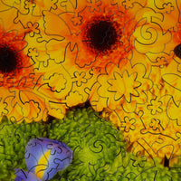 Rainbow Flowers (462 Piece Wooden Jigsaw Puzzle) - Nautilus Puzzles - Wooden Jigsaw Puzzles For Adults