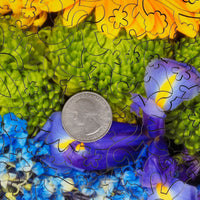 Rainbow Flowers (462 Piece Wooden Jigsaw Puzzle) - Nautilus Puzzles - Wooden Jigsaw Puzzles For Adults