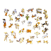 Raining Cats and Dogs (474 Piece Wooden Jigsaw Puzzle) - Nautilus Puzzles - Wooden Jigsaw Puzzles For Adults