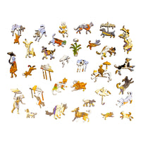 Raining Cats and Dogs (474 Piece Wooden Jigsaw Puzzle)