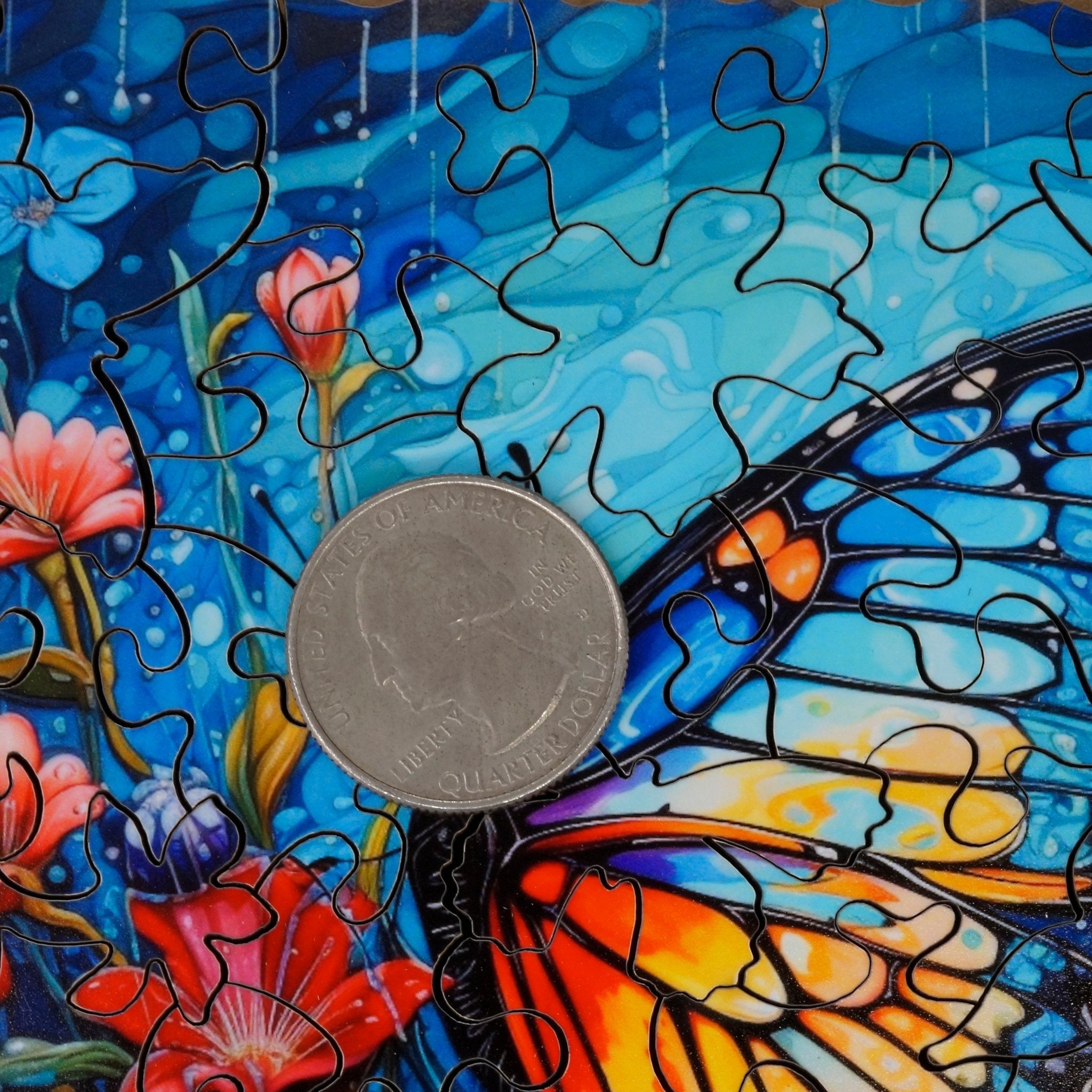 Rainy Day Wings (50 Piece Mini Wooden Jigsaw Puzzle) - Nautilus Puzzles - Wooden Jigsaw Puzzles For Adults
