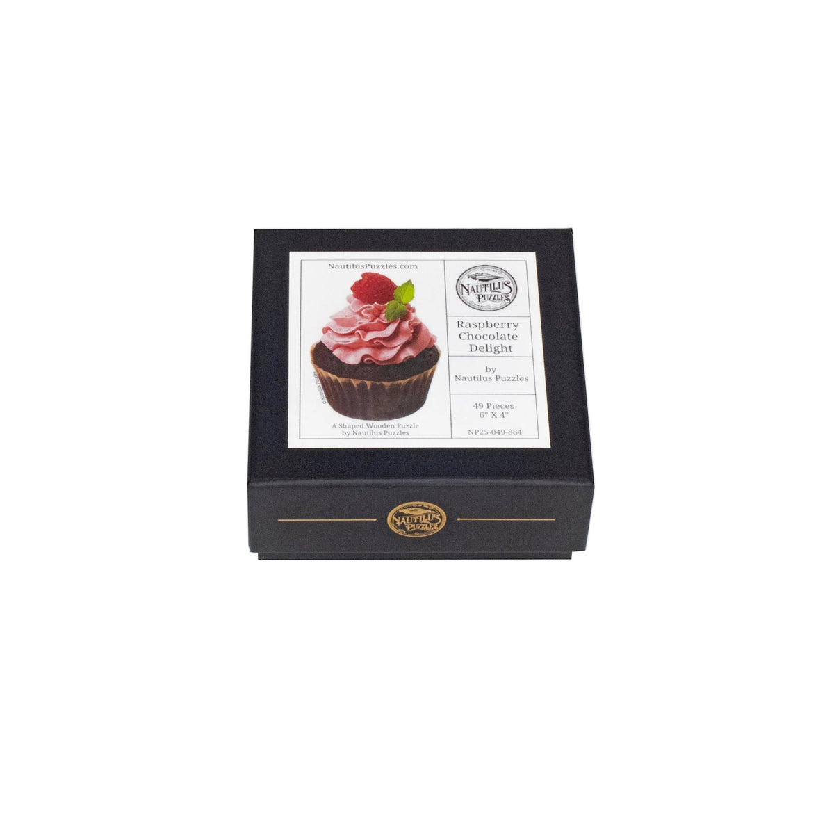 Raspberry Chocolate Delight (49 Piece Shaped Mini Wooden Jigsaw Puzzle) - Nautilus Puzzles - Wooden Jigsaw Puzzles For Adults