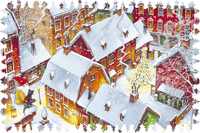 Rooftops (63 Piece Christmas Wooden Jigsaw Puzzle) - Nautilus Puzzles - Wooden Jigsaw Puzzles For Adults