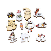 Rooftops (63 Piece Christmas Wooden Jigsaw Puzzle) - Nautilus Puzzles - Wooden Jigsaw Puzzles For Adults