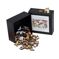Rooftops (63 Piece Christmas Wooden Jigsaw Puzzle) - Nautilus Puzzles - Wooden Jigsaw Puzzles For Adults