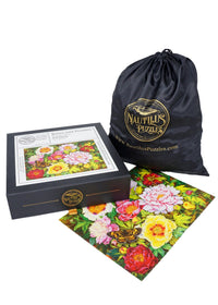 Roses and Peonies (479 Piece Wooden Jigsaw Puzzle) - Nautilus Puzzles - Wooden Jigsaw Puzzles For Adults