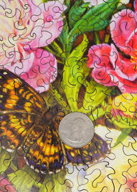 Roses and Peonies (479 Piece Wooden Jigsaw Puzzle) - Nautilus Puzzles - Wooden Jigsaw Puzzles For Adults