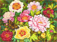 Roses and Peonies (479 Piece Wooden Jigsaw Puzzle) - Nautilus Puzzles - Wooden Jigsaw Puzzles For Adults